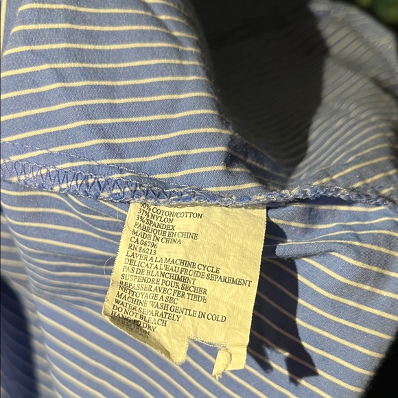 Tristan Stylish Blue Striped Shirt size XS - Picture 7 of 8